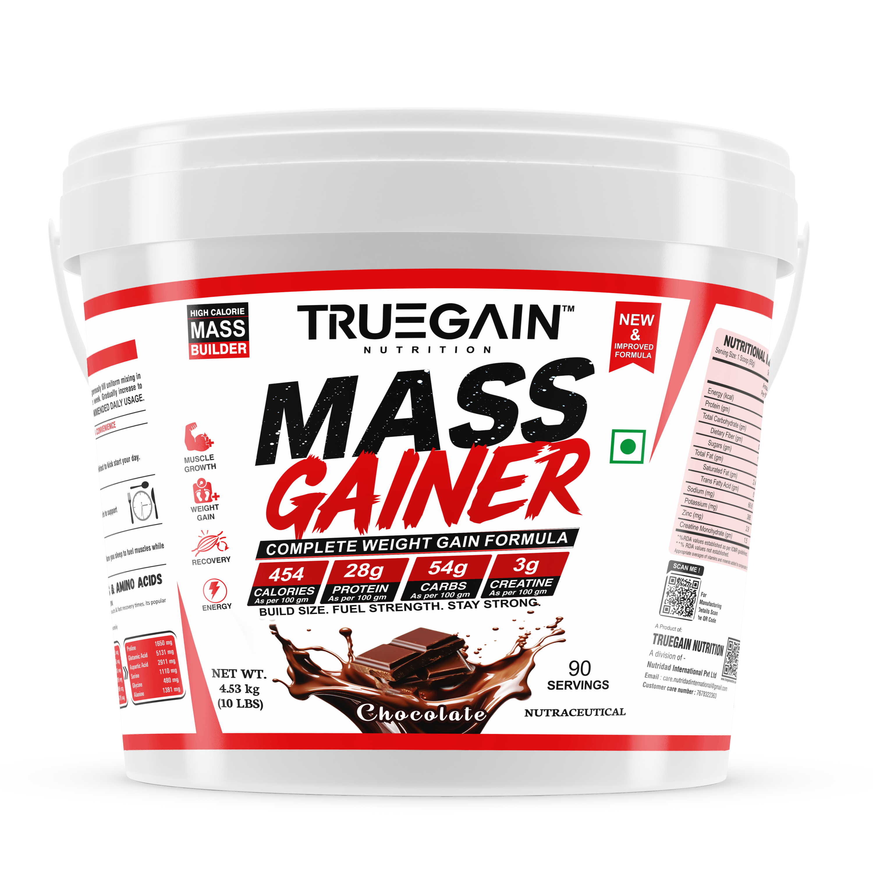 True Gain Mass Gainer Chocolate 10 LBS